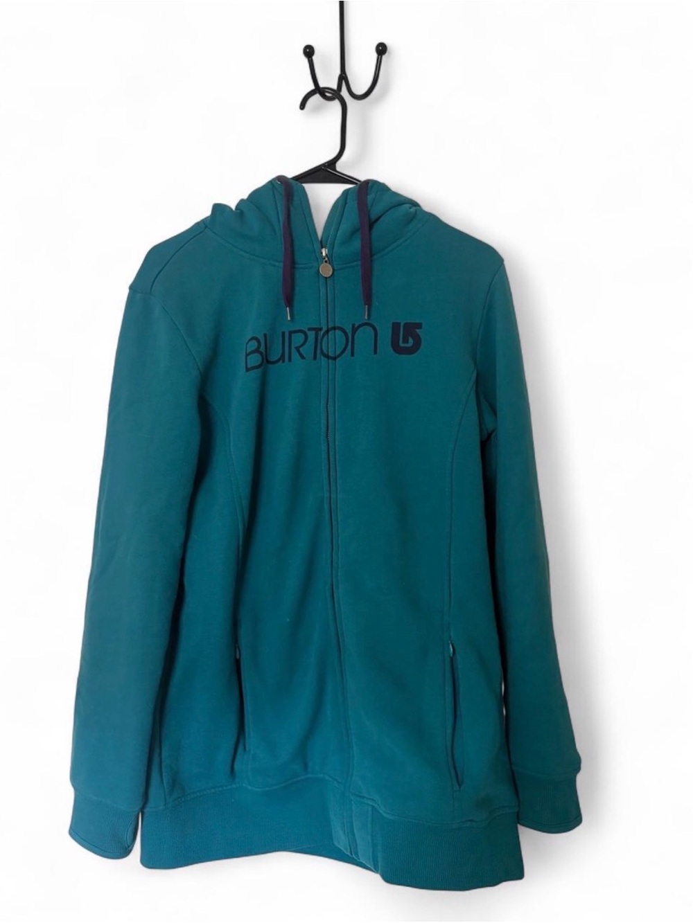 Burton Teal Zip Hoodie for Kids with Logo
